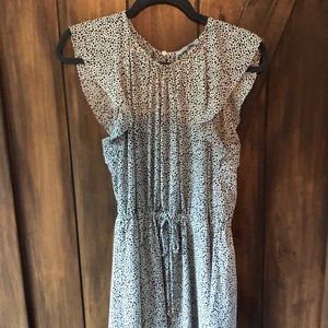 H&M flutter sleeve drawstring dress